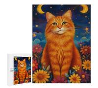 Magical Night Garden Cat -2 Puzzle 1000 Pièces Educa Jouet en Bois Cadeau Unique Décoration Intérieure Jeu Éducatif Challenge Toy Adultes Et Enfants À Partir De 14 Ans 500 PCS