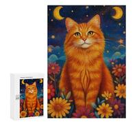 Magical Night Garden Cat -2 Puzzle 1000 Pièces Educa Jouet en Bois Cadeau Unique Décoration Intérieure Jeu Éducatif Challenge Toy Adultes Et Enfants À Partir De 14 Ans 300 PCS