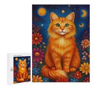 Magical Night Garden Cat Puzzle 1000 Pièces Educa Jouet en Bois Cadeau Unique Décoration Intérieure Jeu Éducatif Challenge Toy Adultes Et Enfants À Partir De 14 Ans 500 PCS