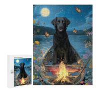Magical Nightboat Adventure with Black Dog -1 Puzzle 1000 Pièces Educa Jouet en Bois Cadeau Unique Décoration Intérieure Jeu Éducatif Challenge Toy Adultes Et Enfants À Partir De 14 Ans 500 PCS