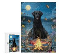 Magical Nightboat Adventure with Black Dog -1 Puzzle 1000 Pièces Educa Jouet en Bois Cadeau Unique Décoration Intérieure Jeu Éducatif Challenge Toy Adultes Et Enfants À Partir De 14 Ans 300 PCS