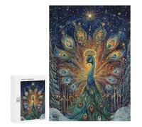 Magical Peacock Forest Scene Puzzle 1000 Pièces Educa Jouet en Bois Cadeau Unique Décoration Intérieure Jeu Éducatif Challenge Toy Adultes Et Enfants À Partir De 14 Ans 300 PCS