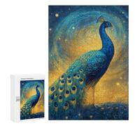 Magical Peacock in Starry Sky Puzzle 1000 Pièces Educa Jouet en Bois Cadeau Unique Décoration Intérieure Jeu Éducatif Challenge Toy Adultes Et Enfants À Partir De 14 Ans 300 PCS