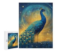Magical Peacock in Starry Sky Puzzle 1000 Pièces Educa Jouet en Bois Cadeau Unique Décoration Intérieure Jeu Éducatif Challenge Toy Adultes Et Enfants À Partir De 14 Ans 500 PCS