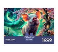 Magical Pig 1000 Pièces Puzzles Jeu Relaxant Détente Collection Moderne Qualité Premium Enfants À Partir De 14 Ans 52x38cm/1000pcs