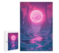 Magical Pink Planet Landscape Puzzle 1000 Pièces Educa Jouet en Bois Cadeau Unique Décoration Intérieure Jeu Éducatif Challenge Toy Adultes Et Enfants À Partir De 14 Ans 1000 PCS