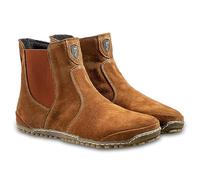 Magical Shoes Bottes Chelsea Homme, Bottes d'Hiver, Chaussures en Cuir Pieds Nus, Bottines Plates, Chaussures Fourrées Automne, Taille 44, Cognac, Lupino