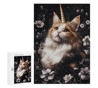 Magical Unicorn Cat Fantasy Art Puzzle 1000 Pièces Educa Jouet en Bois Cadeau Unique Décoration Intérieure Jeu Éducatif Challenge Toy Adultes Et Enfants À Partir De 14 Ans 300 PCS