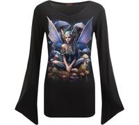 Magical - V Neck Goth Sleeve Top Black XL
