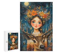 Magical Winter Fantasy with Deer Puzzle 1000 Pièces Educa Jouet en Bois Cadeau Unique Décoration Intérieure Jeu Éducatif Challenge Toy Adultes Et Enfants À Partir De 14 Ans 1000 PCS
