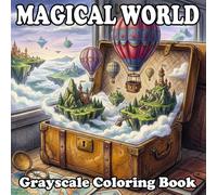 Magical World Coloring Book for Adults: 80 Cozy Fantasy Landscapes and Magical Worlds Hidden Inside Suitcases