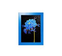 Magicaldiy Kit de peinture en émail cloisonné en filigrane - Pivoine bleue à faire soi-même - Décoration d'intérieur - Kit de démarrage pour adultes - 17,8 cm