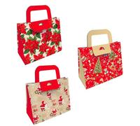 Magicamente Carta Coffret cadeau, lot de 3 sacs cadeaux 27 x 22,5 x 12,5 cm, sacs cadeaux rigides et élégants avec poignée, enveloppes décoratives pour cadeaux et gadgets, fabriqués en Italie