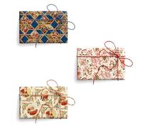 Magicamente Carta Lot de 3 feuilles de papier pour découpage de Noël, 68 x 99 cm, 120 g décoré avec de l'or en poudre, papier décoratif pour Scrapbooking et cadeaux de Noël Made in Italy