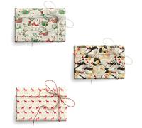 Magicamente Carta Lot de 3 feuilles de papier pour découpage de Noël, 68 x 99 cm, 120 g décoré avec de l'or en poudre, papier décoratif pour Scrapbooking et cadeaux de Noël Made in Italy