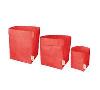 Magicamente Carta Lot de 3 organisateurs en papier lavables de tailles différentes, paniers polyvalents résistants et écologiques pour la maison et le bureau, fabriqués en Italie