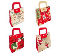 Magicamente Carta Lot de 4 sacs cadeaux 8 x 9,5 x 5 cm, sacs cadeaux rigides et élégants avec poignée, enveloppes décoratives pour cadeaux et gadgets, fabriqués en Italie