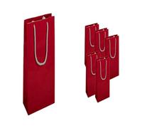 Magicamente Carta Lot de 6 sacs en papier avec poignées, 12 x 35 x 10 cm, couleur de Noël, sacs en papier résistants et élégants pour cadeaux de Noël, fabriqués en Italie