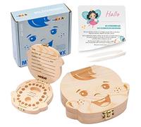 Magicat BOÎTE POUR LES DENTS - Pour garçons - Boîte à dents de lait - Cadeau d'anniversaire ou de baptême - Avec pince et l'histoire de la fée des dents de lait