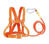 Magicbox Ceinture de sécurité anti-chute [EN 361] | Kit professionnel de tout le corps avec corde 3M et mousqueton en acier | Réglable de 50 à 120 cm pour couvreur, industrie, travail en hauteur