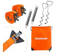 Magicbox Sangle tempête pour auvent Thule & Fiamma, kit complet de protection contre les tempêtes avec 2 clous en spirale, 2 ressorts, 2 sangles de serrage + sac, accessoires pour camping-car