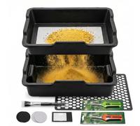 Magicbox Trim Bin Pro Kit avec tamis à pollen de 150 microns, bac de coupe ergonomique et plateau de coupe avec 2 ciseaux, loupe et brosse