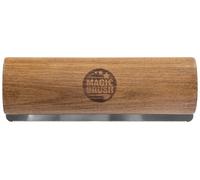 MagicBrush 3232479 Brosse à pelage longue, marron, 20 x 6,8 x 3,5 cm, en bois, dents en acier inoxydable, 289 g, aide à la santé du pelage, nettoyage facile, chevaux