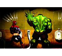 MagicCanvasArt Pop Art Funny Hulk Impression sur toile 1 pièce Motif Pop Art Funny Hulk - B8016 - 60 x 30 cm