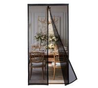 MAGICDOOR Magnétique Moustiquaire Porte 70x210cm, Polyestère Couleur Pure Rideau Anti Mouche avec Aimant Puissant Moustiquaire Aimantée Fenetre Sans Perçage pour Chambre Coucher Salon-Noir