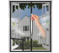 MAGICDOOR Moustiquaire Fenêtre Renforcée pour Chat 85x110cm, Noir