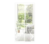 MAGICDOOR Moustiquaire Magnétique 60x100cm, Blanc Polyestère Rideau de Porte Antimoustique Respirant Fermeture Automatique Moustiquaires Fenetre Sans Perçage pour Terrasses Chambres Coucher etc.