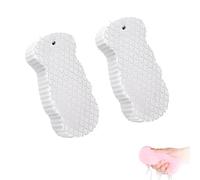 Magicexfoliating Lot de 2 éponges de bain exfoliantes réutilisables 3D pour enlever les peaux mortes super douces pour le visage et le corps entier Blanc