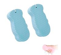 Magicexfoliating Lot de 2 éponges de bain exfoliantes réutilisables 3D pour enlever les peaux mortes super douces pour le visage et le corps entier, peau lisse et éclatante (bleu)