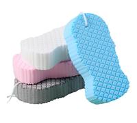 Magicexfoliating Lot de 4 éponges de bain exfoliantes réutilisables 3D super douces pour le visage et le corps entier