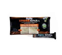 MagicEzy Stone Repairezy™ - Black and White Kit (Blanc et Noir) - Stone Fix - Granite, marbre et Travertine Crack Repair Kit - Remplissages et couleurs dommages rapides - Tuiles et comptoirs ...