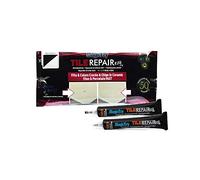 MagicEzy Tile RepairEzy - Retoque fácilmente grietas y astillas en superficies de porcelana y cerámica - Kit en blanco y negro