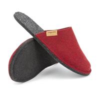 Magicfelt Pantoufles Magic Travel en feutre 100 % laine vierge recyclée pour homme et femme - Parfait pour les voyages et la maison, Re Red, 36/37 EU