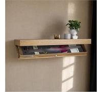 Magicflap Designer Shelf with Secret Compartment,Concealed Floating Shelf,Wall-Mounted Storage Solution,Modern Home Decor,Ideal for Living Room Or Office (Wood)