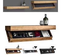 Magicflap Étagère design avec compartiment secret, nouvelle étagère flottante dissimulée 2025, solution de rangement murale, étagère secrète, décoration d'intérieur moderne, idéale for le salon ou le