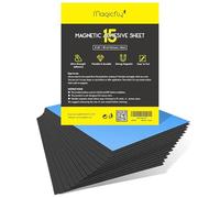 Magicfly Feuille Adhésive Magnétique Autocollante Plaque Aimantée 0.5mm Flexible pour Photos d'Artisanat DIY Couper Art (203mm x 254mm, 15pcs)