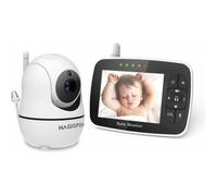 MAGICFOX BabyPhone 3.5"" LCD - Rotation 360° - Caméra zoom 1080p - Surveillance de Température - Berceuse - Vision Nocturne