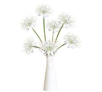 Magicherry Lot de 7 tiges de lys araignée artificielles Lycoris Radiata de 66,4 cm - Fleurs d'équinoxe en soie pour vases, bouquets, maison, bureau, décoration de mariage (blanc)