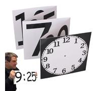 Magician Clock Prop - Écriture créative Clocks Magicians Time Predition Trick | Magiani Débutant Props pour fête, rassemblement, festival, rue, scène