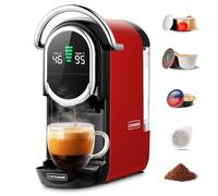 Magician1 Mini machines à café à dosettes 5 en 1 pour Nespresso OL, Dolce Gusto, Lavazza A Modo Mio, ESE 44 dosettes et café moulu expresso, 20 bars, 1450 W, affichage LED, mode chaud+froid pour la