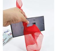 Magician's Silk Thru Phone Magic Trick Pénètre n'importe quel téléphone avec l'écharpe en tissu Mentalism Hanky à travers les illusions mobiles