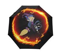 Magicien De Dragon De Feu Parapluie Pliant Ouverture et Fermeture Automatique Protection UV Parapluies Pliant Coupe-Vent Ultra-léger pour Voyager Plage Femmes Enfants Fille