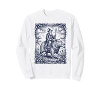 Magicien équitation Capybara Fantasy Gravure Art Sweatshirt