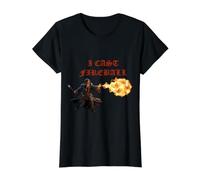 Magicien lançant Un Sort de Boule de feu. T-Shirt Graphique avec Valeur