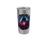 Magicien noir mystique du pouvoir et des secrets Gobelet isotherme en acier inoxydable double paroi