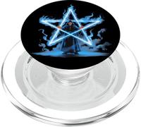 Magicien Pentagramme Magick Flaming Star PopSockets PopGrip pour MagSafe